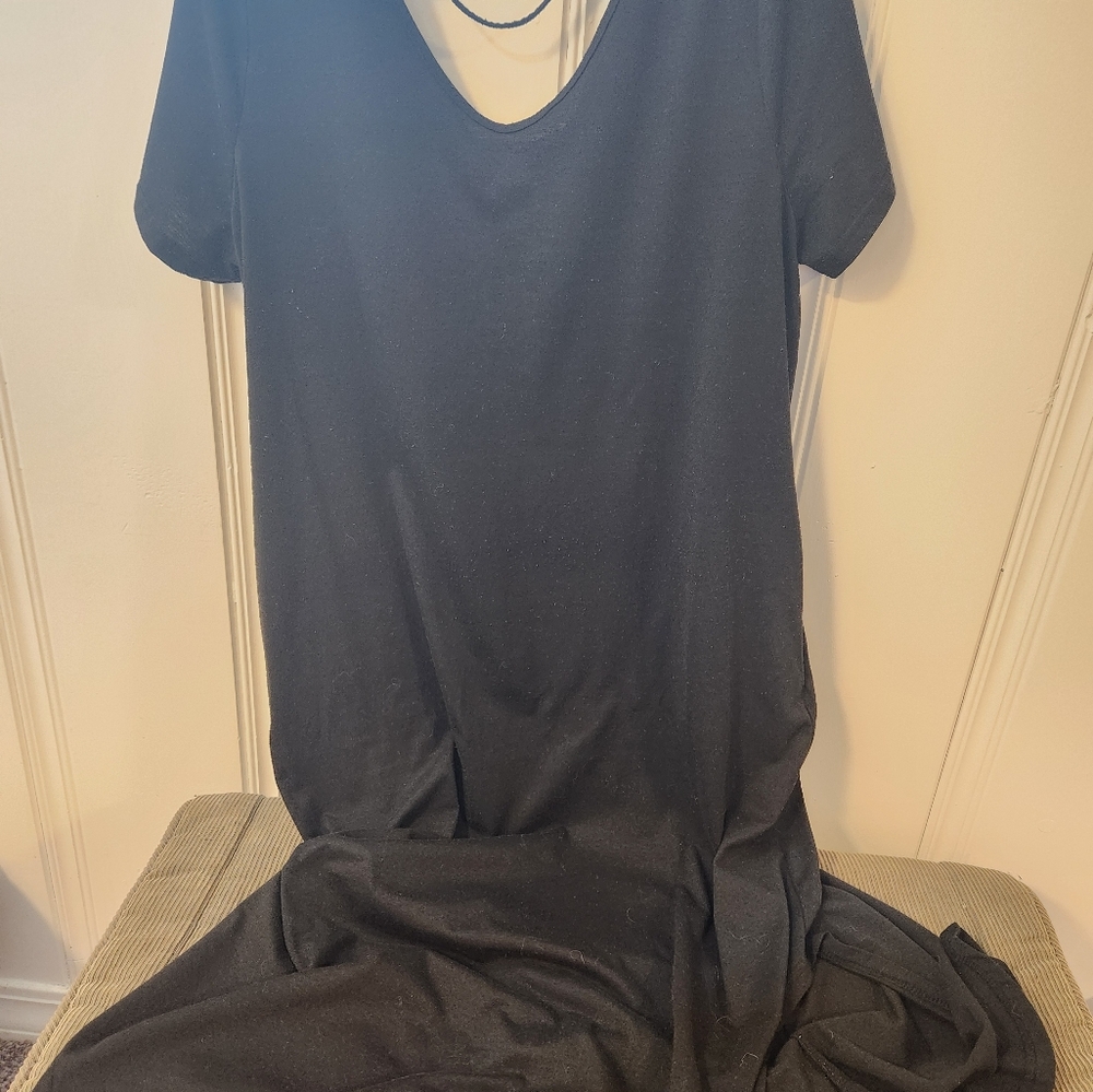 black maxi dress